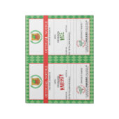 Offizielle Elf Naughty und Nice Notice Notizblock (Rotiert)