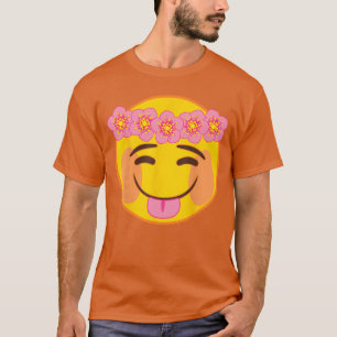 Offizielle Emoji-Blumenkrone Zunge Gelb Lächeln Fa T-Shirt