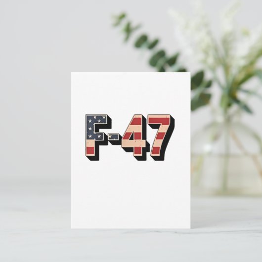 Offizielle F47 Maga Fighter Jet F-47 Jet Fighter A Ankündigungspostkarte (Stehend Vorderseite)