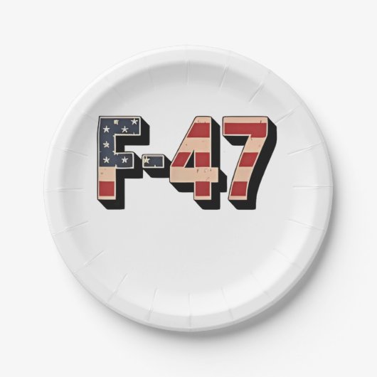 Offizielle F47 Maga Fighter Jet F-47 Jet Fighter A Pappteller (Vorderseite)