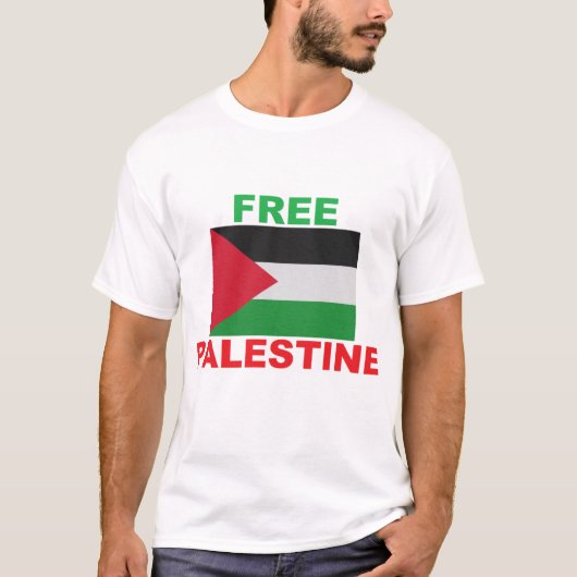 Offizielle Fahne des freien Palästinas - Palästina T-Shirt (Vorderseite)
