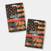 Offizielle Feuerwehrflagge Ausweis (Vorder- & Rückseite)