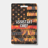 Offizielle Feuerwehrflagge Ausweis (Rückseite)