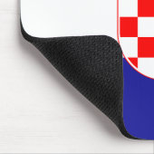 Offizielle Flagge Kroatiens | Emblem-Mauspad  Mousepad (Ecke)