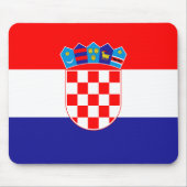 Offizielle Flagge Kroatiens | Emblem-Mauspad  Mousepad (Vorne)