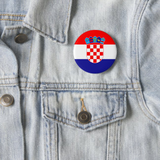 Offizielle Flagge Kroatiens | Nationales Emblem-Bu Button