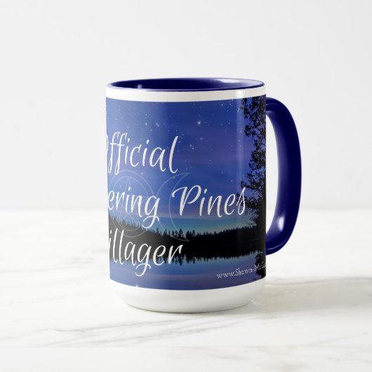 Offizielle flüsternde Kiefern-Dorfbewohner-Tasse Tasse (VorderseiteRechts)