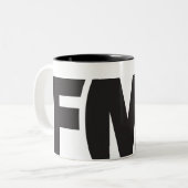 Offizielle FML Tasse: FML Logo (Schwarzes) Zweifarbige Tasse (Vorderseite Links)