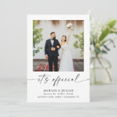 Offizielle Foto-Hochzeitsanzeige (Stehend Vorderseite)