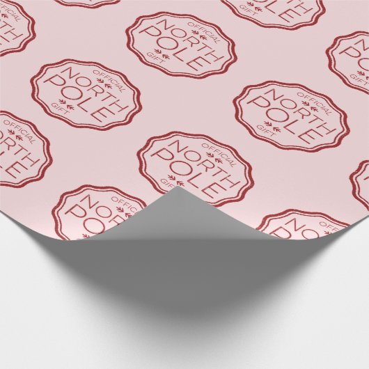 Offizielle Geschenk-Verpackung vom Nordpol Geschenkpapier (Ecke)