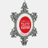 Offizielle Geschmack-Prüfvorrichtung Schneeflocken Zinn-Ornament (Links)