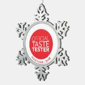 Offizielle Geschmack-Prüfvorrichtung Schneeflocken Zinn-Ornament (Rechts)