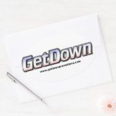 Offizielle GetDown-Sticker Ovaler Aufkleber (Umschlag)
