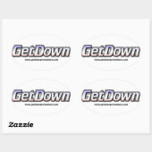 Offizielle GetDown-Sticker Ovaler Aufkleber (Blatt)