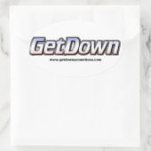 Offizielle GetDown-Sticker Ovaler Aufkleber (Tasche)