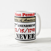 Offizielle Gewehr-Erlaubnis! Kaffeetasse (VorderseiteRechts)