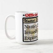 Offizielle Gewehr-Erlaubnis! Kaffeetasse (Links)