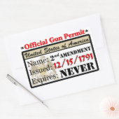 Offizielle Gewehr-Erlaubnis! Rechteckiger Aufkleber (Umschlag)