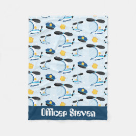 Offizielle hinzufügen Namen Polizei Babydecke Fleecedecke