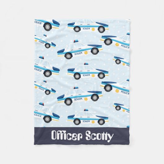 Offizielle hinzufügen Namen Polizei Babydecke Fleecedecke (Vorderseite)