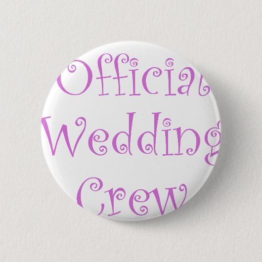 Offizielle Hochzeits-Crew Button (Vorderseite)