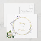 Offizielle Hochzeitserklärung Postkarte (Vorne/Hinten)