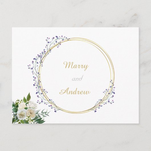 Offizielle Hochzeitserklärung Postkarte (Vorderseite)