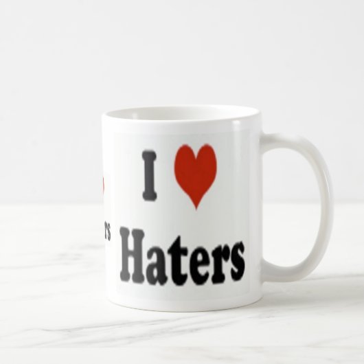 Offizielle "ich Liebe Haters-" Kaffee-Tasse Kaffeetasse (Rechts)