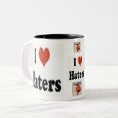 Offizielle "ich Liebe Haters-" Kaffee-Tasse Zweifarbige Tasse (Vorderseite Links)
