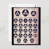 Offizielle Insignien der zivilen Verteidigung Postkarte (Vorne/Hinten)