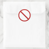 Offizielle internationale Nummer ISO 3864-1 Runder Aufkleber (Tasche)