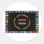 Offizielle Karibik-Einheitsflagge Runder Aufkleber (Vorderseite)