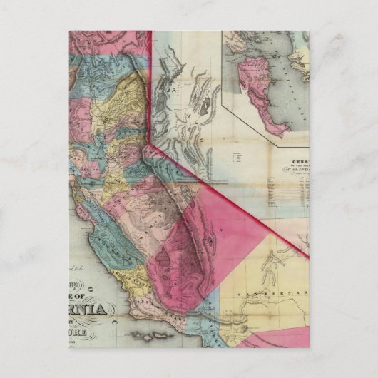 Offizielle Karte des Staat von Kalifornien (Vorderseite)