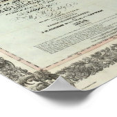 Offizielle Karte des Staat von Kalifornien Poster (Ecke)