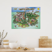 Offizielle Karte von Andyland (Poster) Poster (Küche)