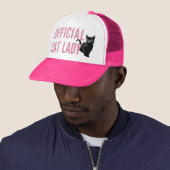 Offizielle Katzen-Dame Hat Pink Truckerkappe (Beispiel)