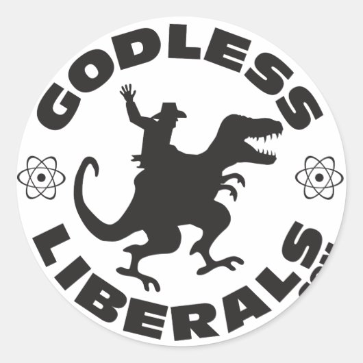 Offizielle Logoaufkleber für Godless Liberals Runder Aufkleber (Vorderseite)