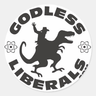 Offizielle Logoaufkleber für Godless Liberals Runder Aufkleber