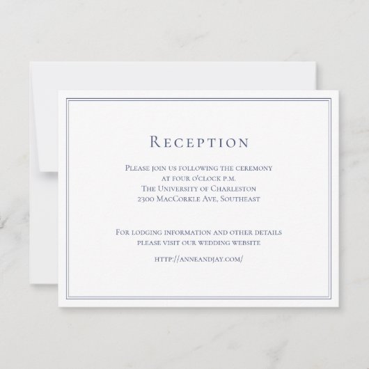 Offizielle Navy Details Card w. Kartenspiel Einladung (Vorderseite)