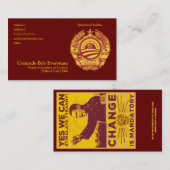 Offizielle Obammunist Teilcommissar-Karte Visitenkarte (Vorne/Hinten)