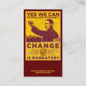 Offizielle Obammunist Teilcommissar-Karte Visitenkarte (Rückseite)