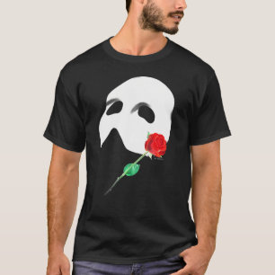 Offizielle "Phantom of the Opera" Maske-Rose T-Shirt