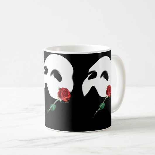 Offizielle "Phantom-Rose der Oper" Kaffeetasse (VorderseiteRechts)