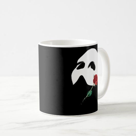 Offizielle "Phantom-Rose der Oper" Kaffeetasse (VorderseiteRechts)