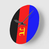 OFFIZIELLE POLYAMORY PRIDE FLAG -.png Runde Wanduhr (Winkel)