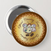 Offizielle Reinigungs-Fee qualifizierter Button (Vorne & Hinten)