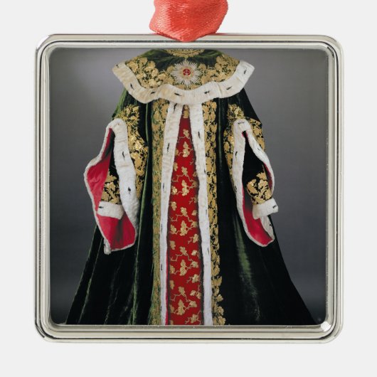 Offizielle Roben des Ungarn Silbernes Ornament (Vorne)