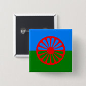 Offizielle Romanische Sinti und Roma Button (Vorne & Hinten)