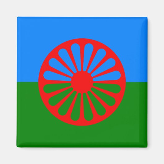 Offizielle Romany flag Magnet (Vorne)