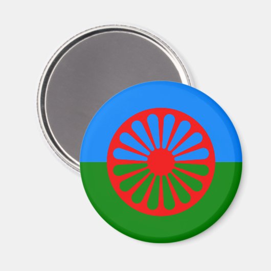 Offizielle Romany flag Magnet (Vorderseite/Rückseite)